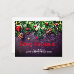 Postal Piñas de Navidad Saludo Bonito