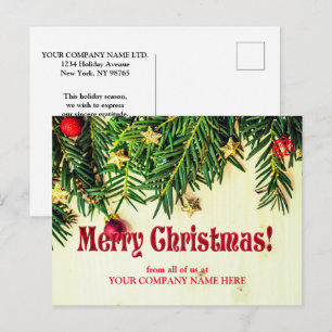 Postal Piñas de Navidad   Saludo Bonito