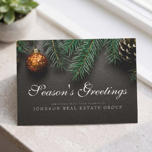 Postal Piñas de Navidad Saludos de la temporada