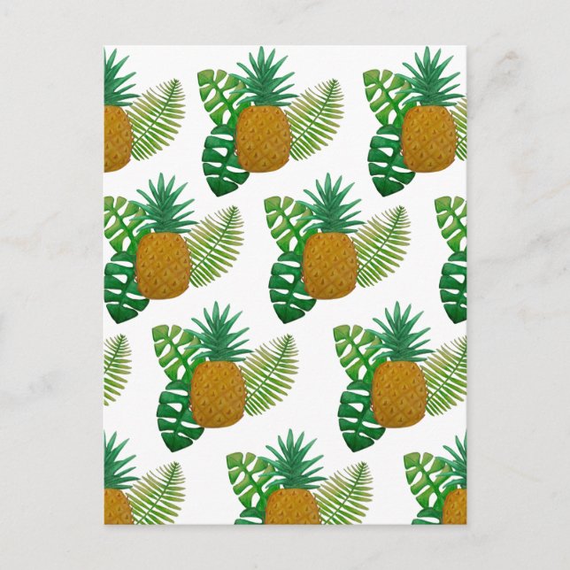 Postal Piñas tropicales (Anverso)