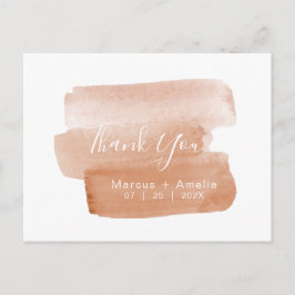 Postal Pincel de color de agua moderna Minimalista Gracia