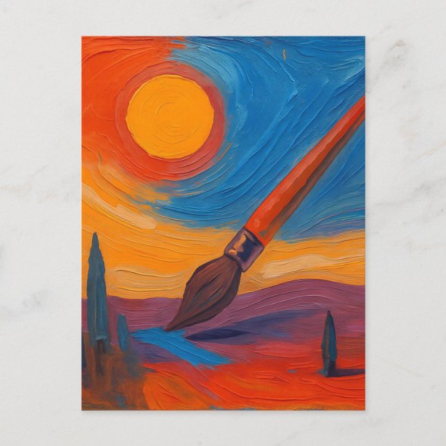 Postal Pincel de sueños (Anverso)