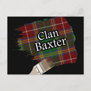 Postal Pincel de Tartán Escocés Clan Baxter