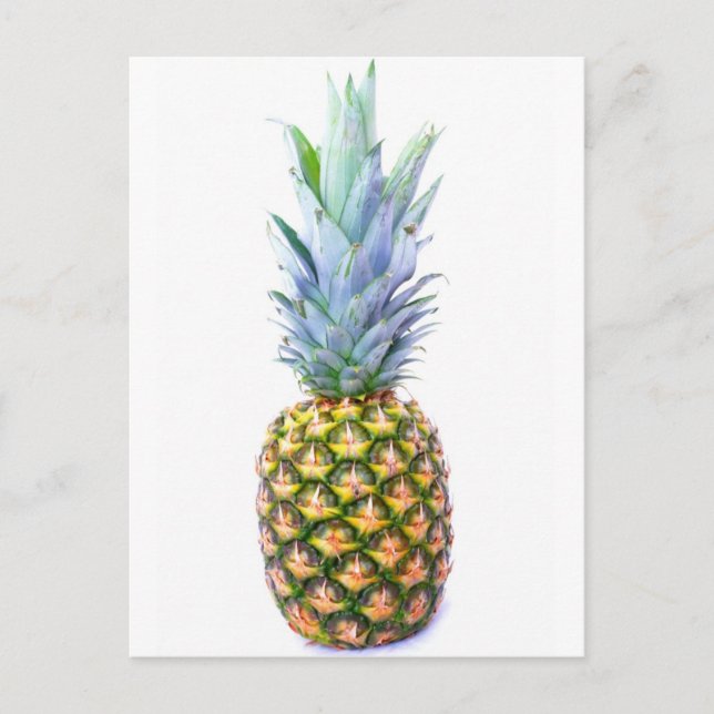 Postal Pineapple Fruit Beach Postre tropical colorido (Anverso)