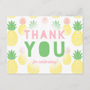 Postal Pineapple Gracias Postcard