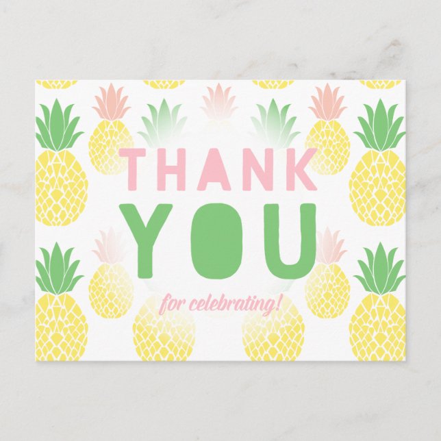 Postal Pineapple Gracias Postcard (Anverso)