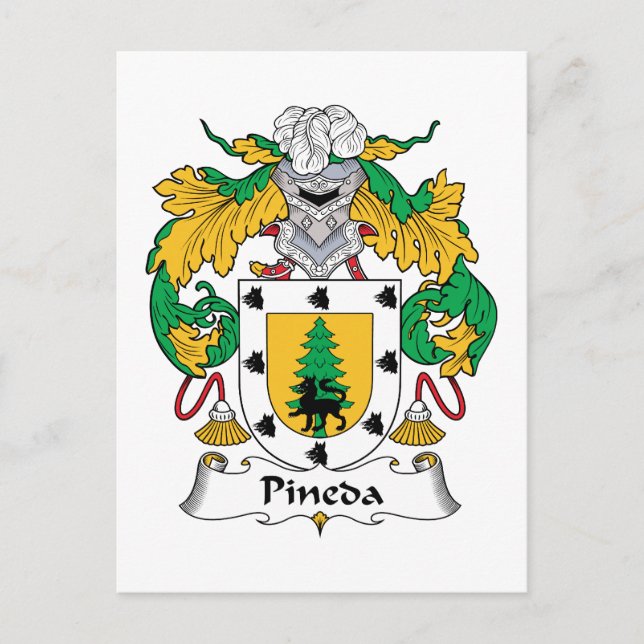 Postal Pineda Family Crest (Anverso)