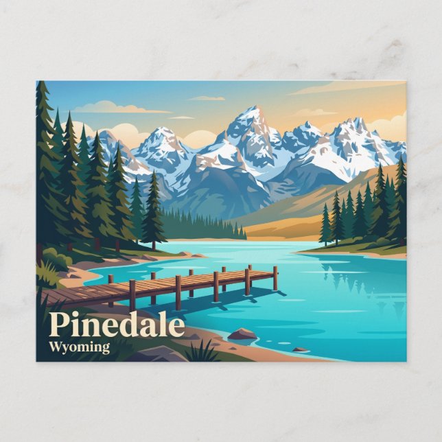 Postal Pinedale EE. UU. (Anverso)