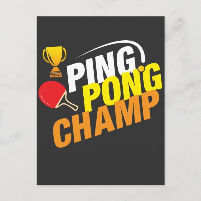 Postal Ping Pong Champ Table Tennis (Anverso)