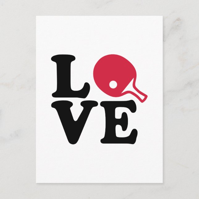 Postal Ping pong love (Anverso)