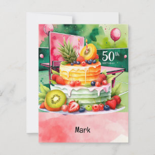Postal Ping pong Mesa Tennis Birday Card