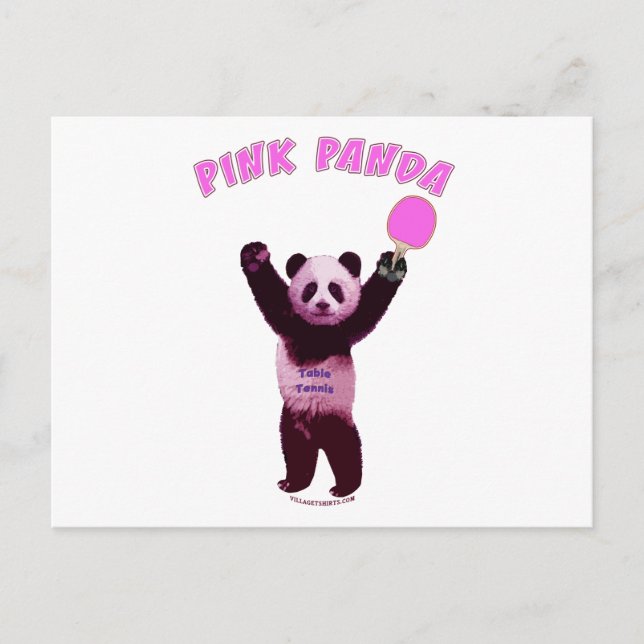 Postal Ping Pong Rosa (Anverso)