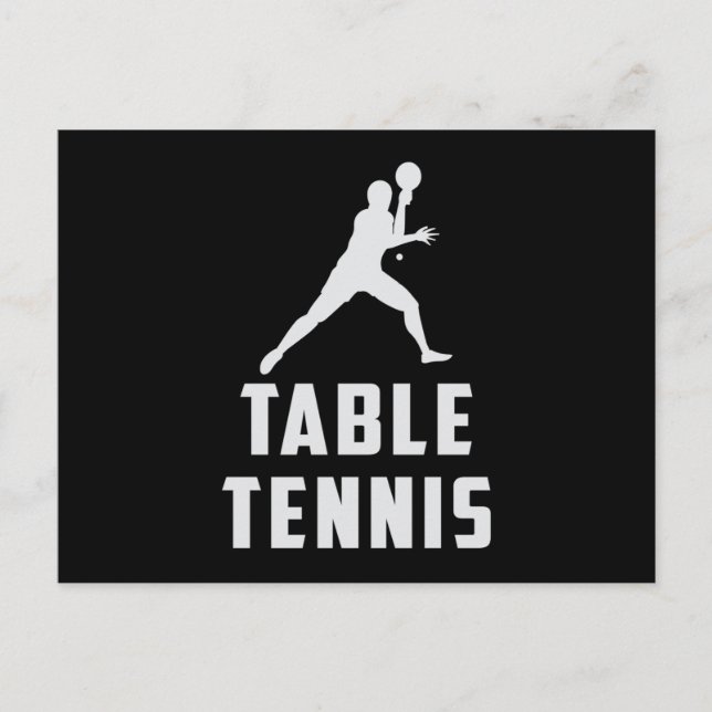 Postal Ping Pong Table Tennis Paddle Player Divertido reg (Anverso)