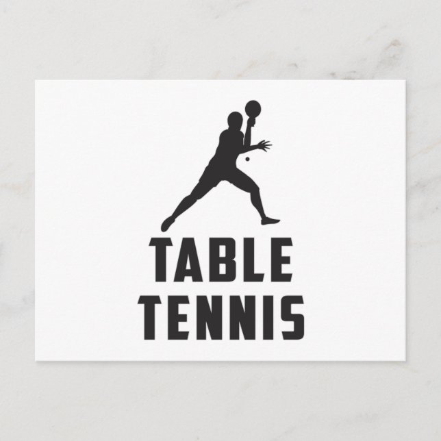 Postal Ping Pong Table Tennis Paddle Player Gift Idea (Anverso)