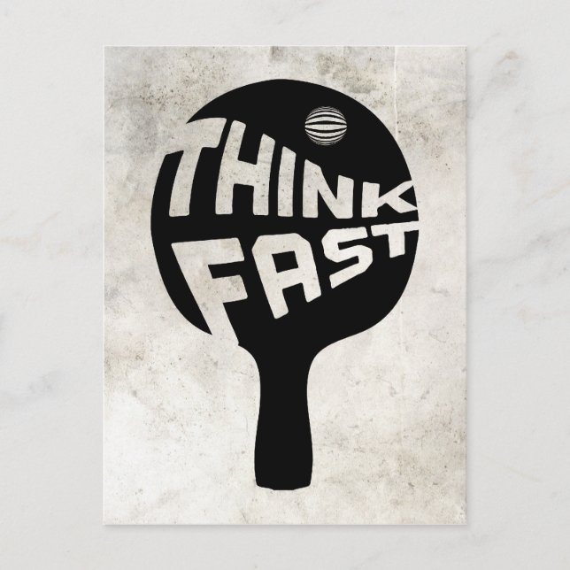 Postal Ping Pong Think Fast (Anverso)