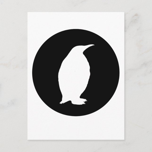 Postal pingüino (Anverso)