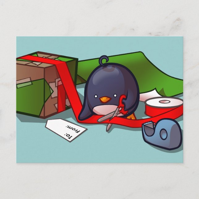 Postal pingüino actual (Anverso)