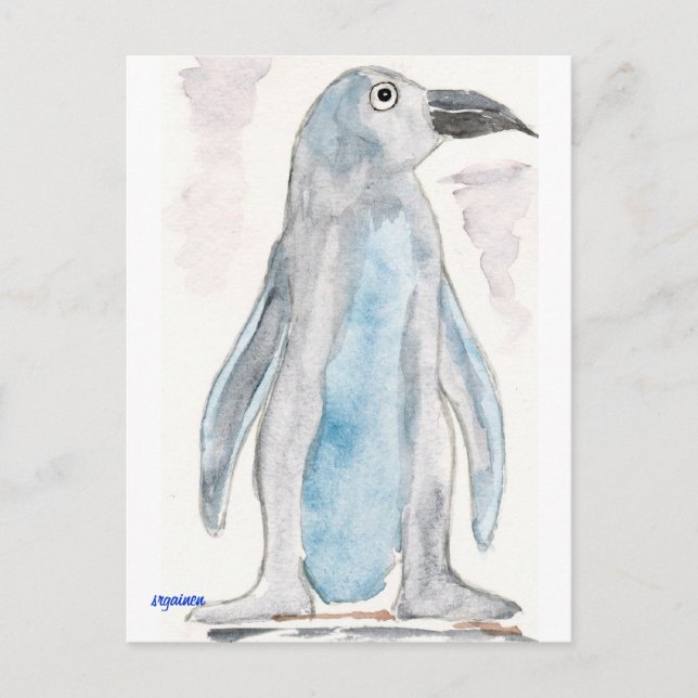 Postal Pingüino Azul (Anverso)