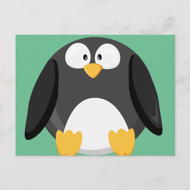 Postal Pingüino circular (Anverso)