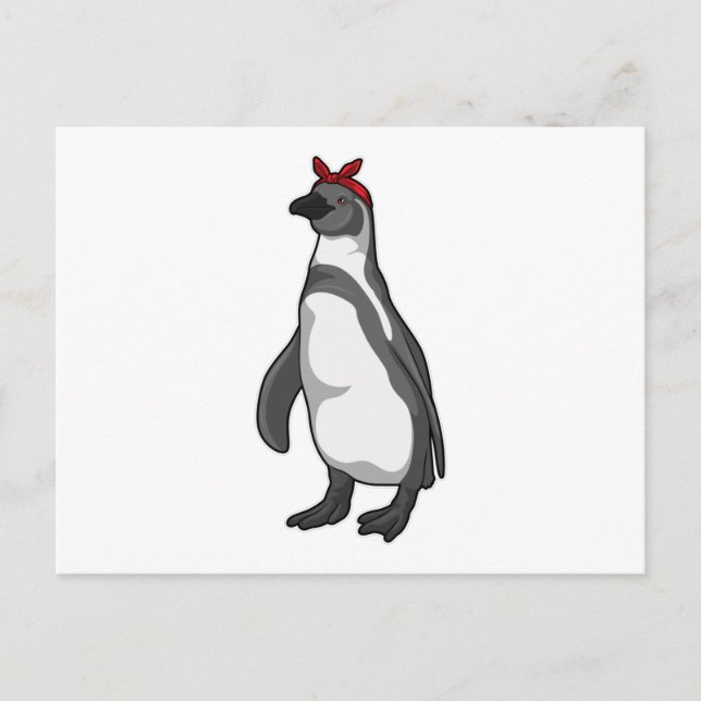 Postal Pingüino con pañuelo (Anverso)