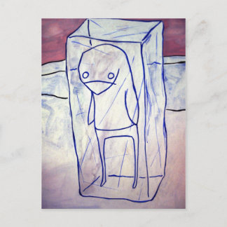 Postal pingüino congelado