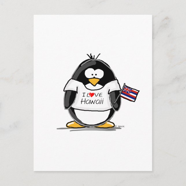 Postal Pingüino de Hawái (Anverso)
