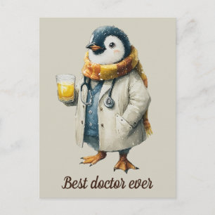 Postal Pingüino de Invierno Personalizado “El Mejor Docto