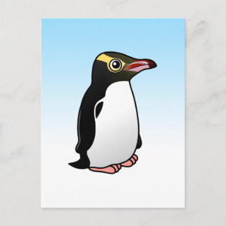 Postal Pingüino de ojos amarillos