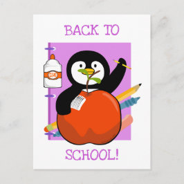 Postal Pingüino de Regreso a Clases