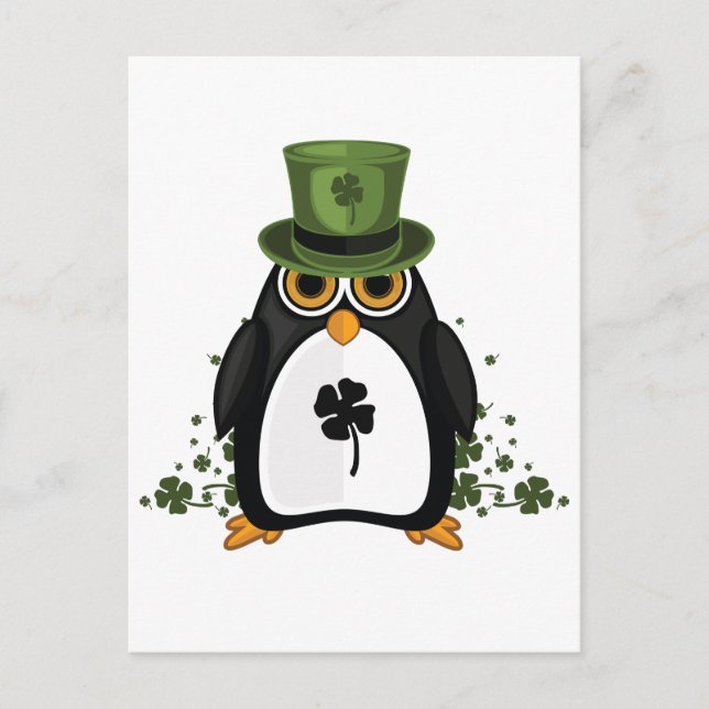 Postal Pingüino de San Patricio (Anverso)