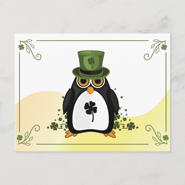 Postal Pingüino de San Patricio (Anverso)