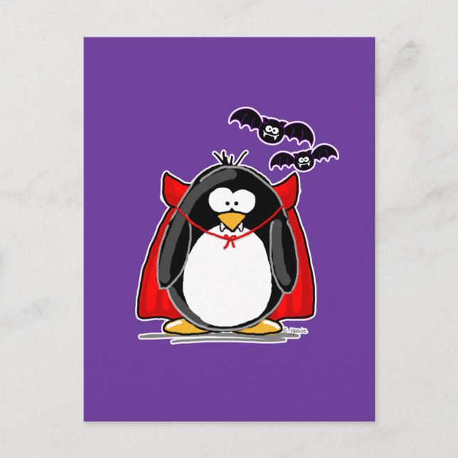 Postal Pingüino del vampiro (Anverso)