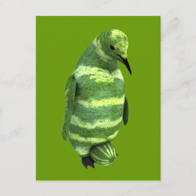 Postal Pingüino Día Nacional de la sandía (Anverso)