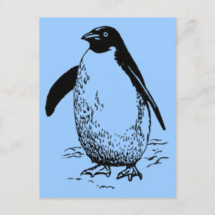 Postal Pingüino feliz