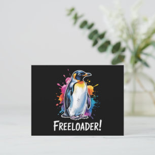 Postal Pinguino Gorrón Resistir Política