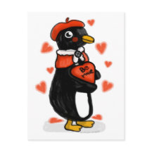 Pingüino parisino El día de San Valentín