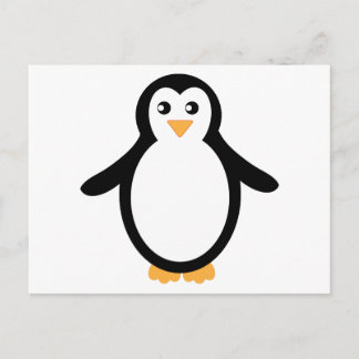 Postal Pingüino Personalizado blanco y negro