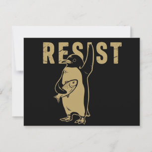 Postal Pingüino Resiste Pingüinos Protestan Contra Arance