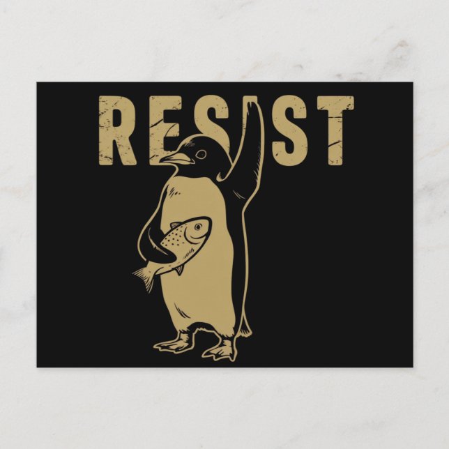 Postal Pingüino Resiste Pingüinos Protestan Contra Arance (Anverso)