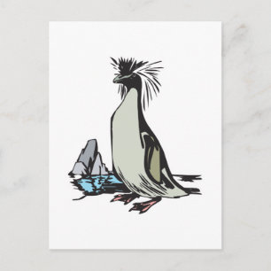 Postal pingüino saltarrocas