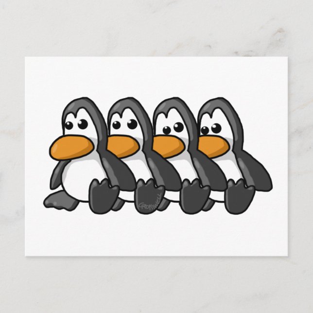 Postal Pingüinos (Anverso)