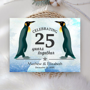 Postal Pingüinos Adorables en Nieve   25º Aniversario de 