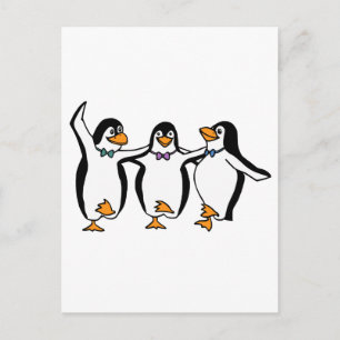Postal Pingüinos bailarines