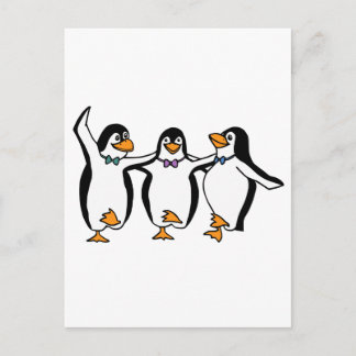 Postal Pingüinos bailarines