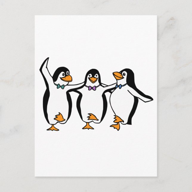 Postal Pingüinos bailarines (Anverso)