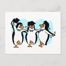 Postal Pingüinos de graduación de Personalizado lindo