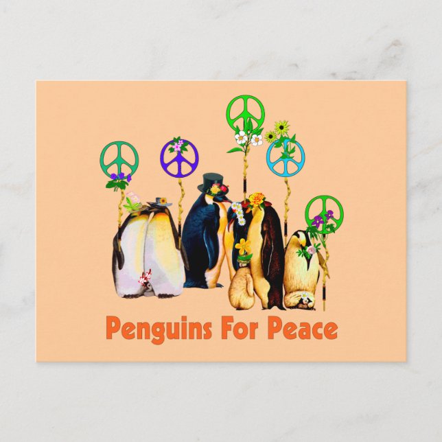 Postal Pingüinos de Paz (Anverso)