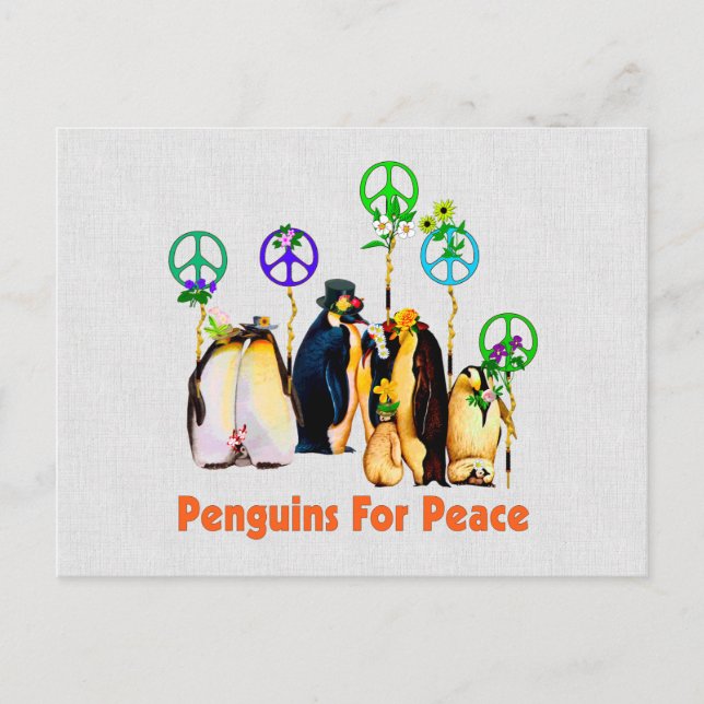 Postal Pingüinos de Paz (Anverso)