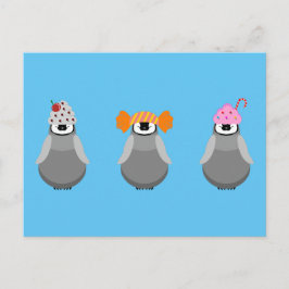Postal Pingüinos dulces