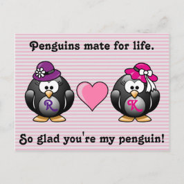 Postal Pingüinos Lesbianos Adorables Dos Novias Gorra del